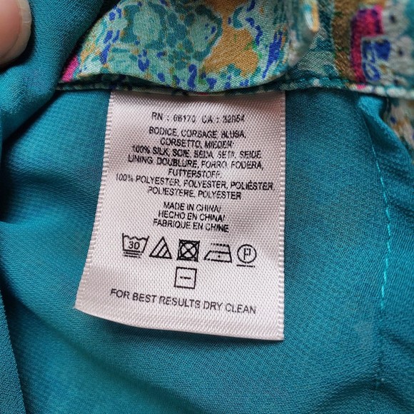 Maeve Anthropologie size 0 /XS Meret Tunic Silk Green Floral Paisley Tank Top - Picture 8 of 9